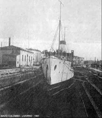 FOTO DO VAPOR NO ESTALEIRO EM LIVORNO EM 1901